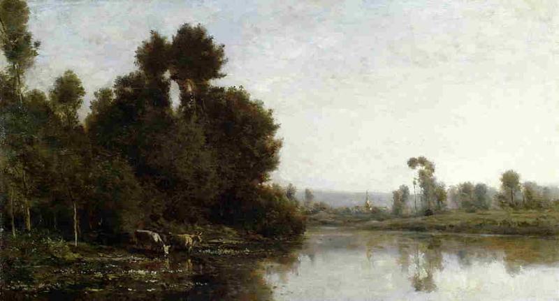 Charles-Francois Daubigny The Banks of River France oil painting art